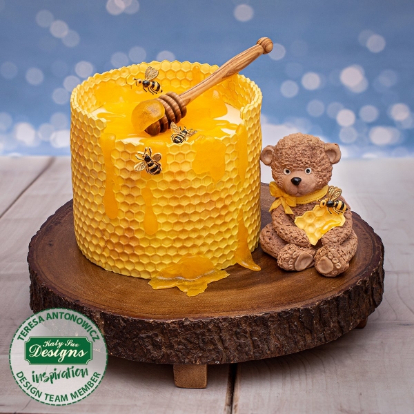 Silicone Mould - Continuous Honeycomb & Bees